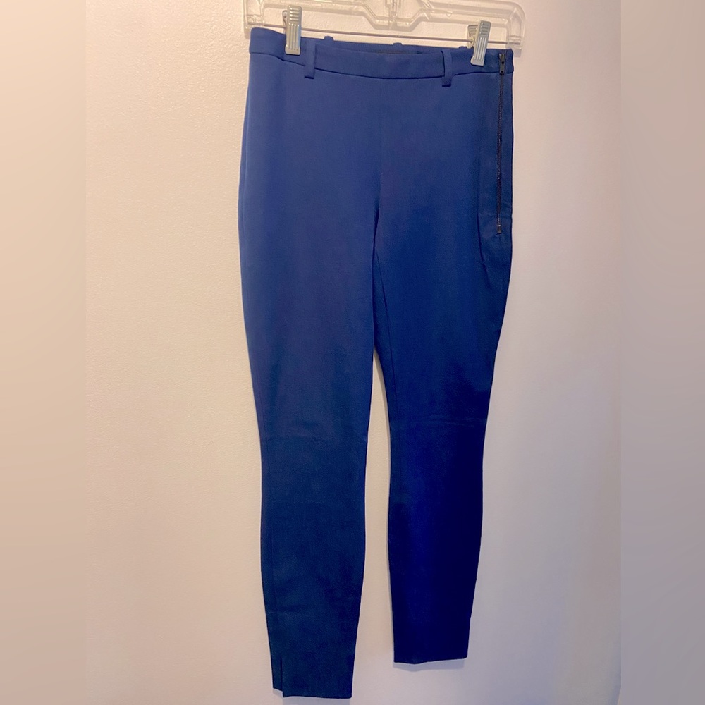 Theory-Blue Pants Size 0 with Zipper Detail